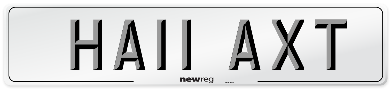 HA11 AXT Number Plate from New Reg
